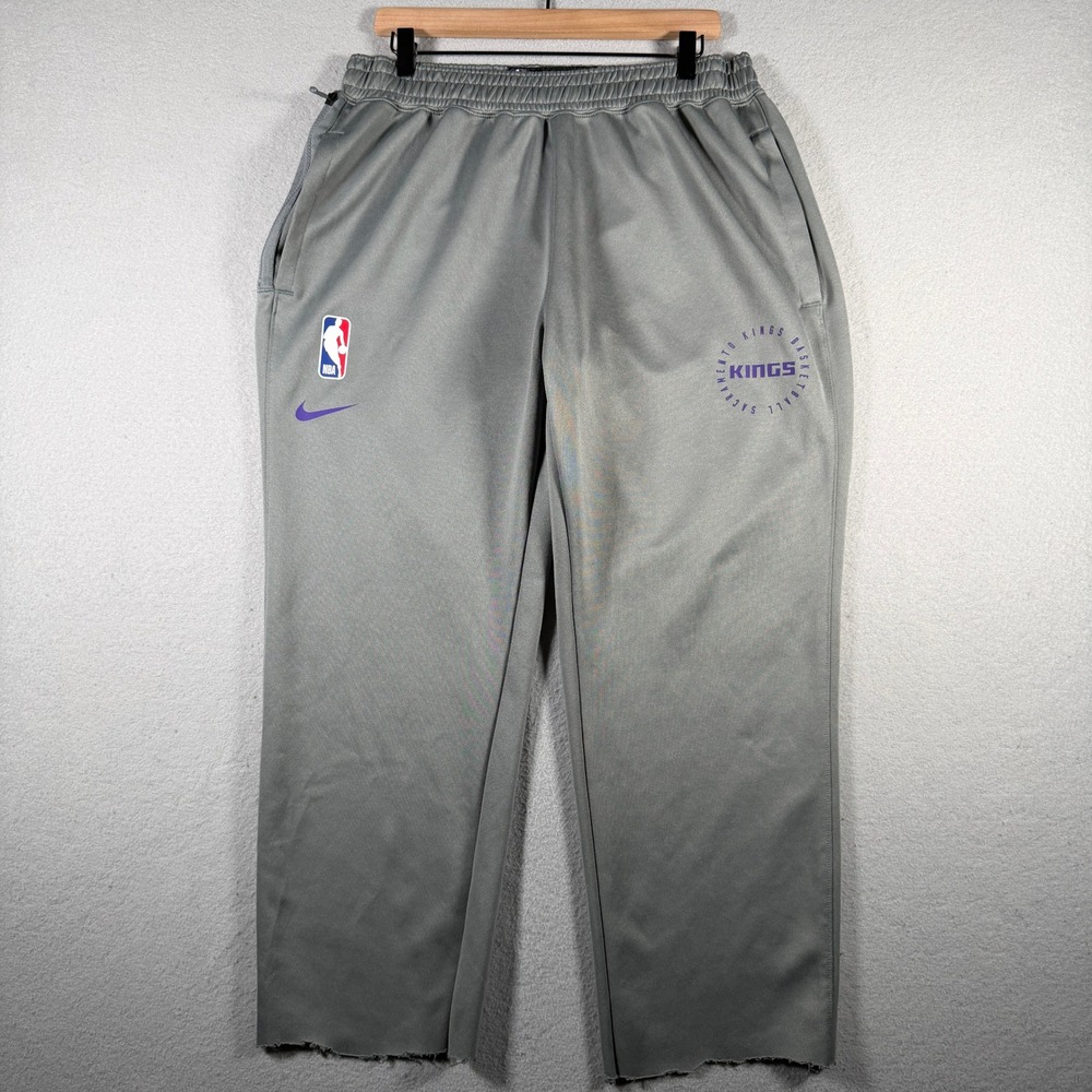 Nike Sacramento Kings NBA Dri-FIT Grey Warm Up Pants FV0492-084 Mens XL